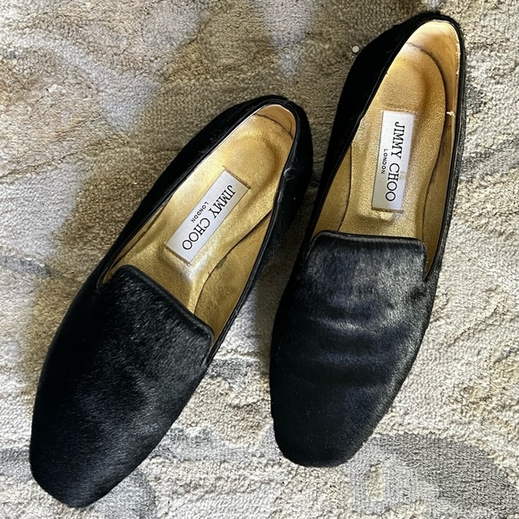 Jimmy Choo calf hair flats